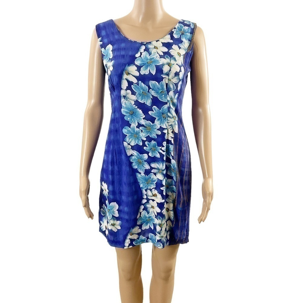 Jams World Rayon Sleeveless Tank Floral Dress Size XS vintage